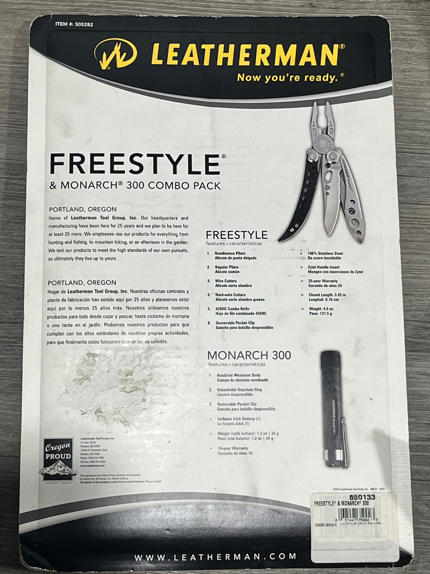 Leatherman Freestyle Tool and Monarch 300 Combo Pack