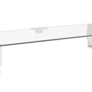 Smart Tempered Glass Monitor Stand Riser Shelf 3 USB Port Smartphone Holder