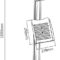 Anti-theft Floor Stand Catalogue Holder For iPad 2/3/4/Air/Air2/Pro 9.7 White