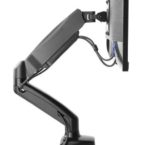 Single LCD Monitor Gas Counterbalance Arm Desk Mount 13-27 Tilt Swivel w / USB