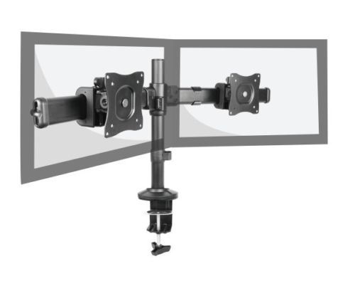 Dual LCD Mount Articulating Multi-screen Desk Mount 13-27 Tilt Swivel Rotate