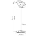 iPad 2 3 4 Air Anti Theft Secure Floor Stand Lockable Exhibition Display Mount